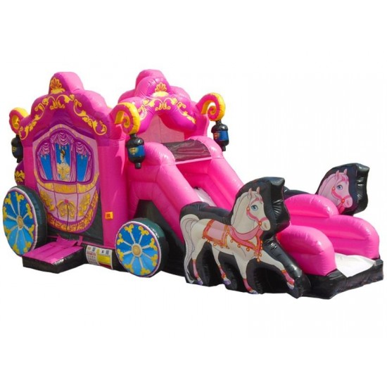 Inflatables Princess Carriage Combo Horses