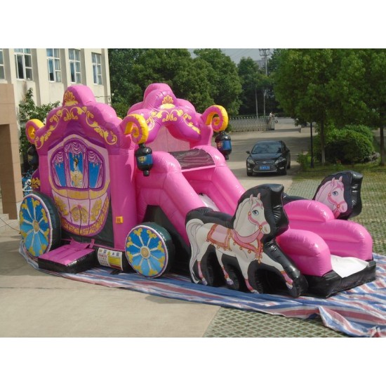 Inflatables Princess Carriage Combo Horses