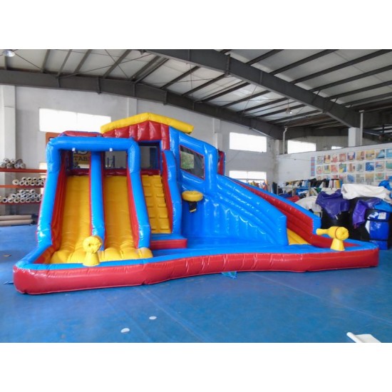 Inflatable Water Gun Slide Swimming Splash Pool Banzai